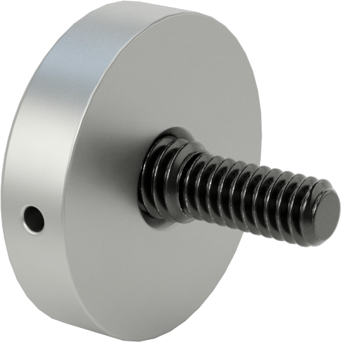 Kurcalamaya Dayanıklı Tam Dişli Ayırıcı Kapak, 1/4“-20 Diş x 7/8” Uzunlukta Ayar Vidası, 1-1/4" Dış Çaplı Ayırıcı