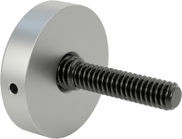 Kurcalamaya Dayanıklı Tam Dişli Ayırıcı Kapak, 1/4“-20 Diş x 1-5/16” Uzunlukta Vida, 1-1/4" Dış Çaplı Ayırıcı