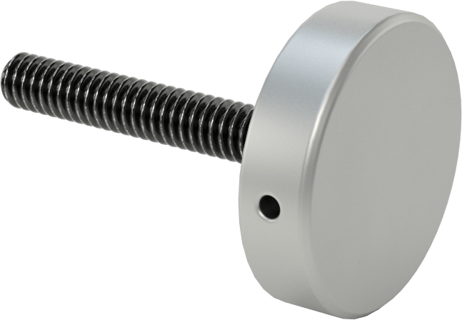 Kurcalamaya Dayanıklı Tam Dişli Ayırıcı Kapak, 1/4“-20 Diş x 1-13/16” Uzunlukta Vida, 1-1/4" Dış Çaplı Ayırıcı