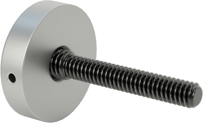 Kurcalamaya Dayanıklı Tam Dişli Ayırıcı Kapak, 1/4“-20 Diş x 1-13/16” Uzunlukta Vida, 1-1/4" Dış Çaplı Ayırıcı