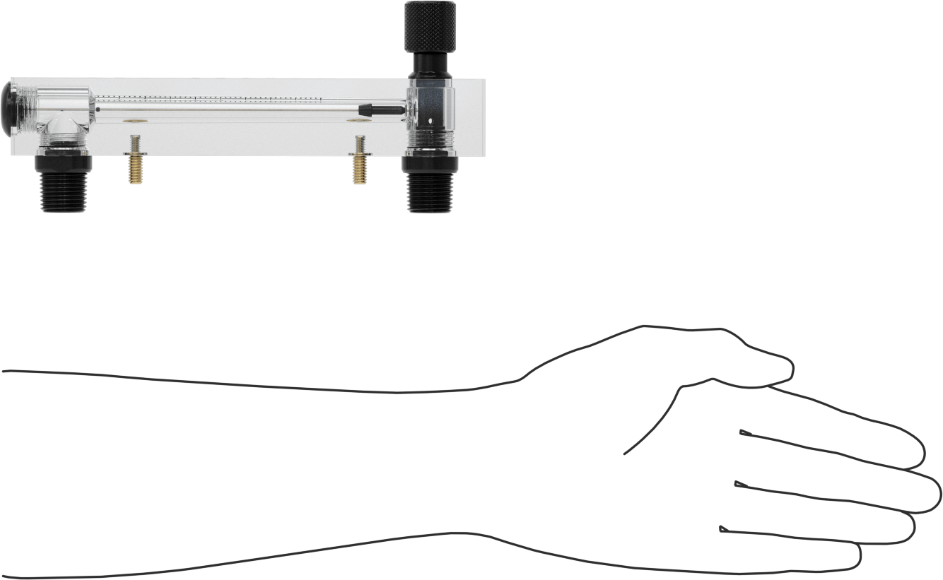 Panele Monte Akış Ölçer, PVC Bağlantı Parçaları, Kontrol Düğmeli, Dişli x Erkek Bağlantı, 1-10 gph