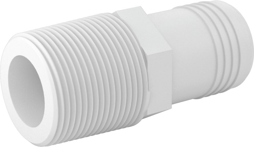 Su için Düşük Basınçlı Plastik Boru Bağlantı Parçası, Adaptör, Naylon, 1-1/4 Borulu Dişli Erkek x NPT