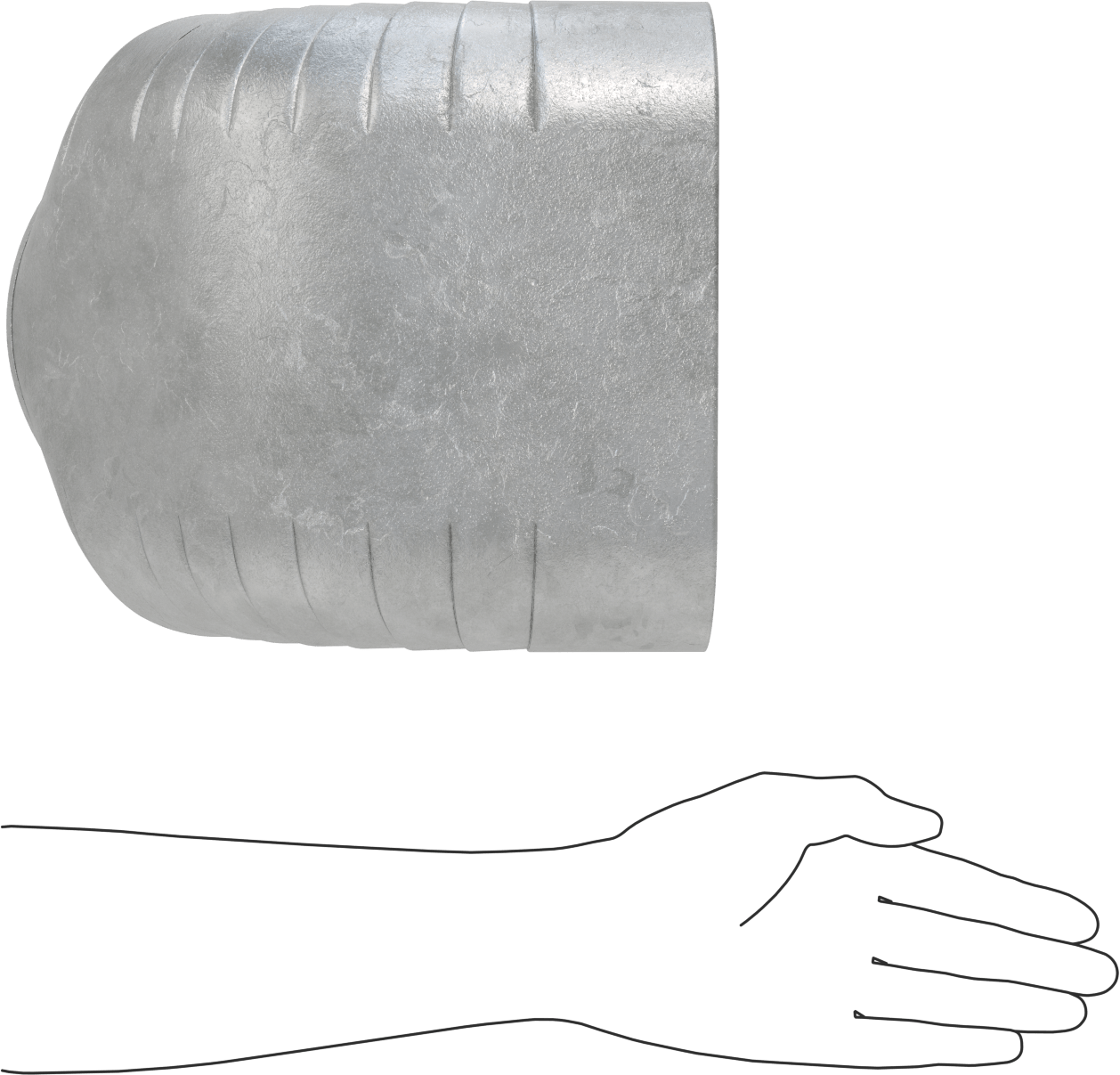 Kanal Boyutu 7 Oval Kanal için Galvanizli Çelik 90 Derece Dirsek Adaptörü