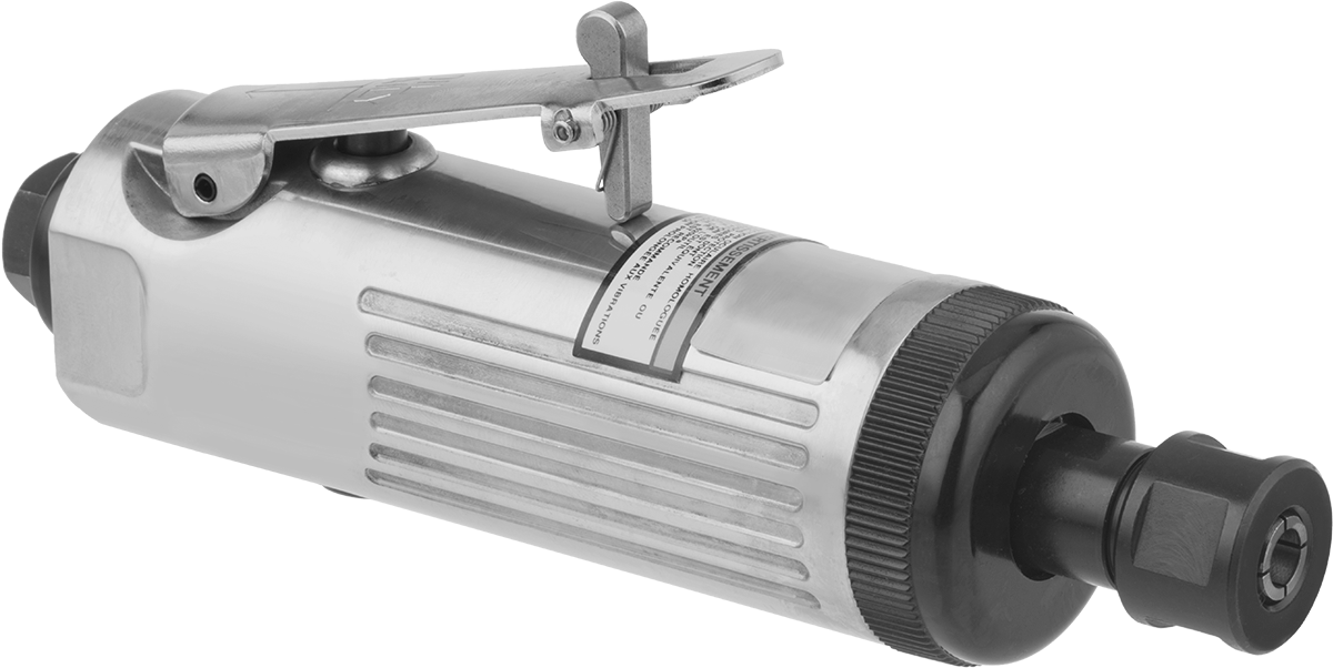 Uçlar ve Frezeler için Hafif Hizmet Tipi Düz Die Grinder, Hava Tahrikli, 22000 rpm Maksimum Hız, 1/2 hp