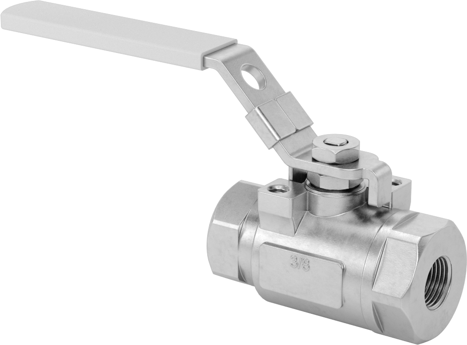 Yakıt için 316 Paslanmaz Çelik Açma/Kapama Vanası, Floroelastomer Conta, 3/8 NPT Dişi, 3600 PSI Maksimum