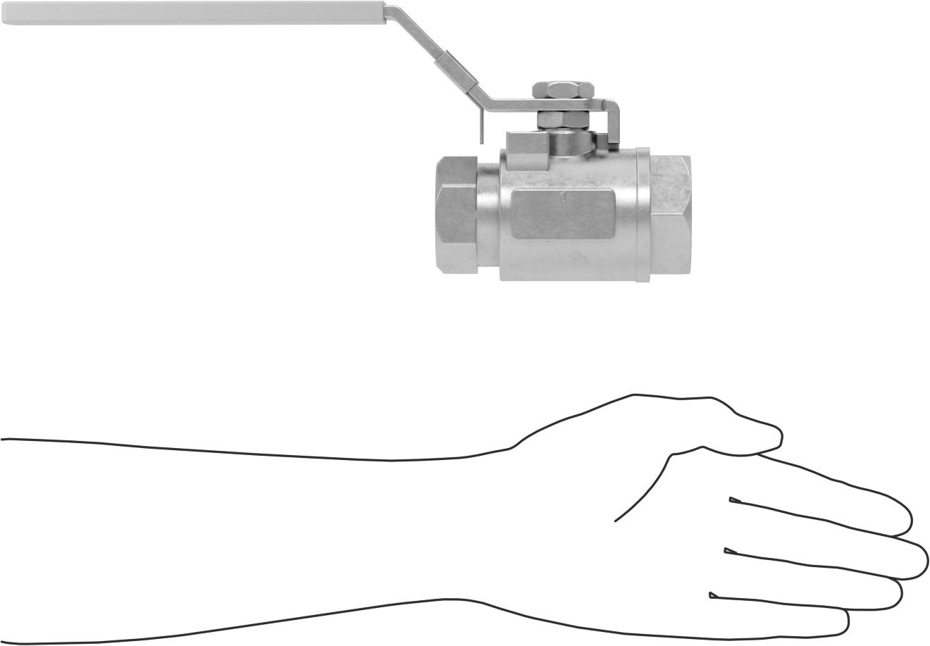 Yakıt için 316 Paslanmaz Çelik Açma/Kapama Vanası, Floroelastomer Kauçuk Conta, 1 NPT Dişi, 6000 PSI Maksimum