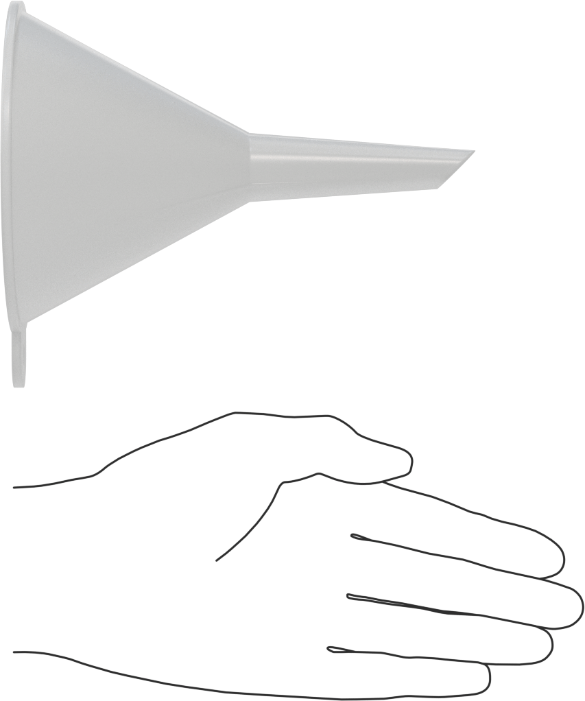 8-1/2 FL oz Plastik Huni