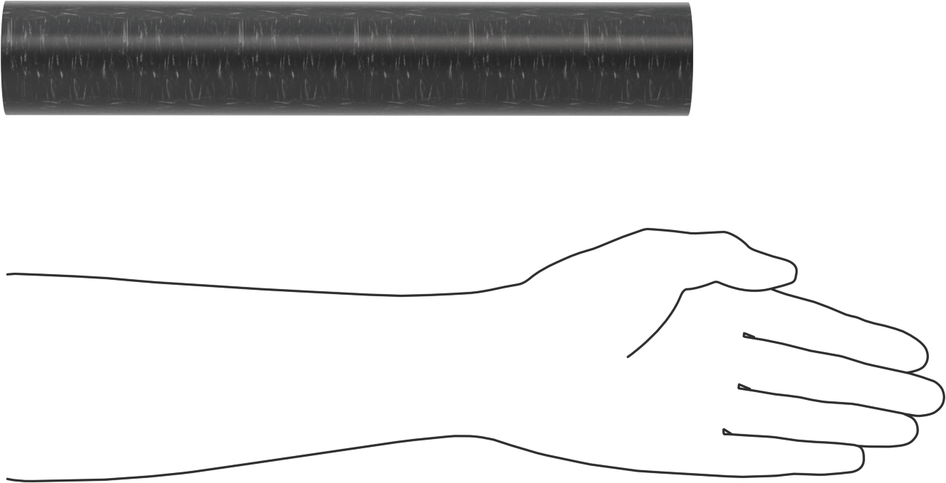 MDS Dolgulu, İşlenmesi Kolay Döküm Naylon Boru, Aşınmaya Dayanıklı, 1/4" Duvar Kalınlığı, 2" OD, 1-1/2" ID, 1 Ayak Uzunluğunda