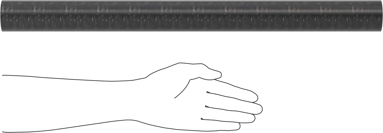 MDS Dolgulu, İşlenmesi Kolay Döküm Naylon Boru, Aşınmaya Dayanıklı, 1/4" Duvar Kalınlığı, 2" OD, 1-1/2" ID, 2 Ayak Uzunluk