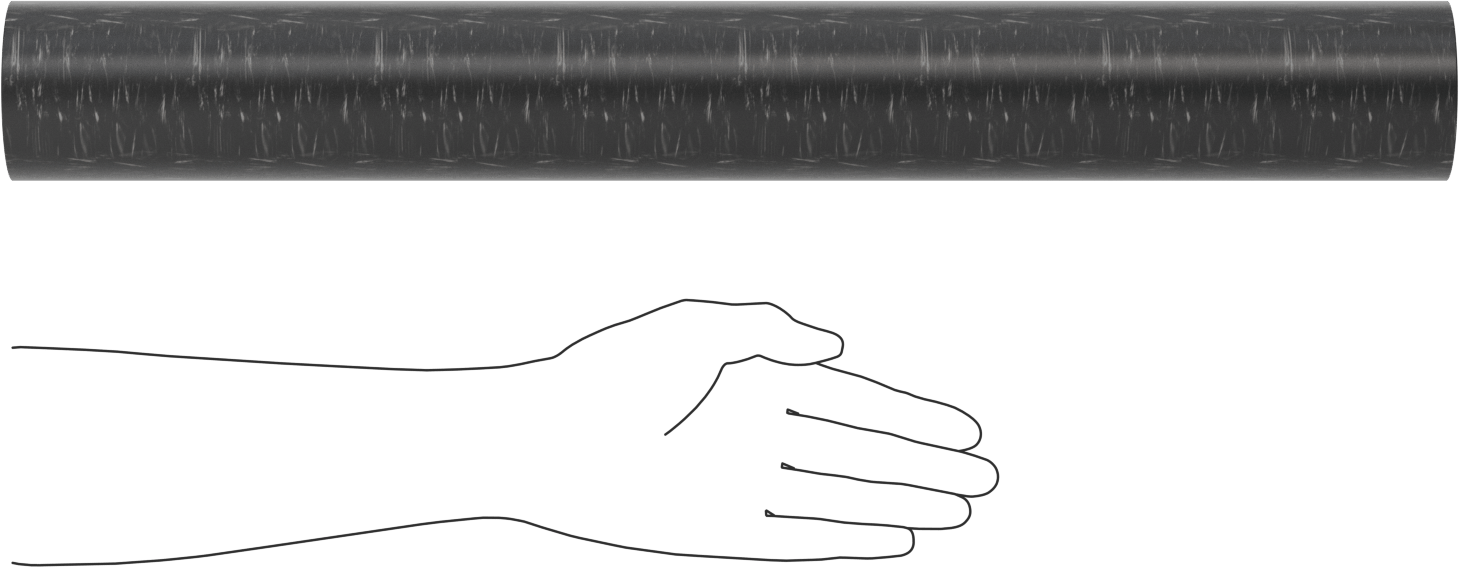 MDS Dolgulu, İşlenmesi Kolay Döküm Naylon Boru, Aşınmaya Dayanıklı, 1/4" Duvar Kalınlığı, 3" OD, 2-1/2" ID, 2 Ayak Uzunluk