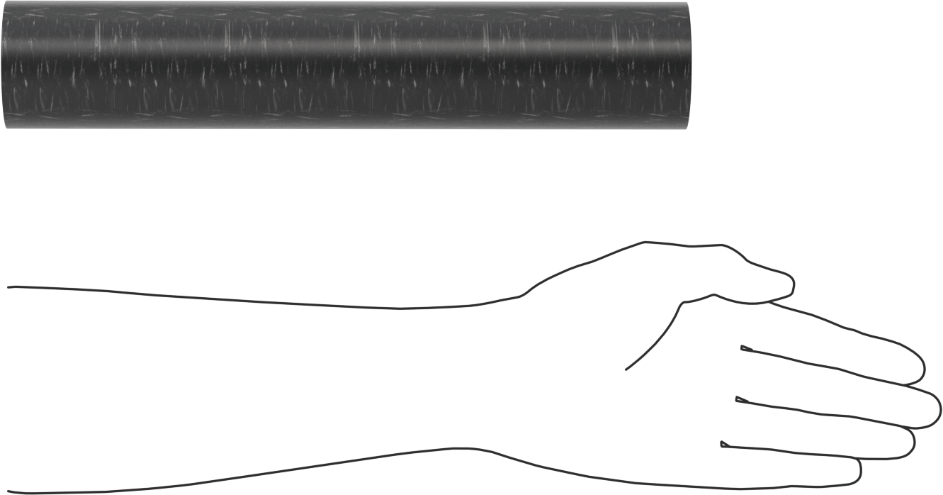 MDS Dolgulu, İşlenmesi Kolay Döküm Naylon Boru, Aşınmaya Dayanıklı, 1/2" Duvar Kalınlığı, 2-1/4" OD, 1-1/4" ID, 1 Ayak Uzunluğunda