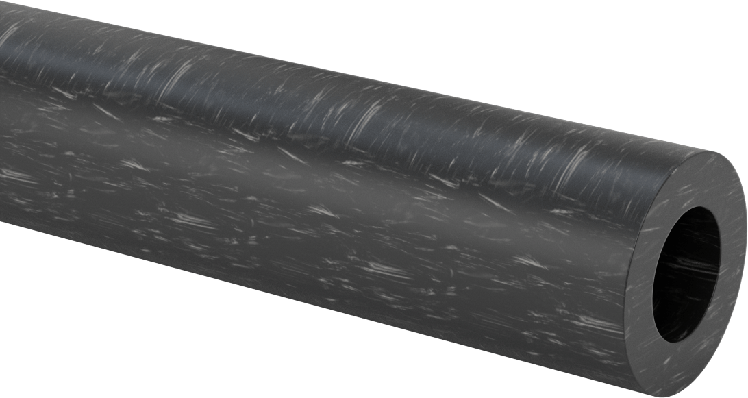 MDS Dolgulu, İşlenmesi Kolay Döküm Naylon Boru, Aşınmaya Dayanıklı, 1/2" Duvar Kalınlığı, 2-1/4" OD, 1-1/4" ID, 2 Ayak Uzunluk
