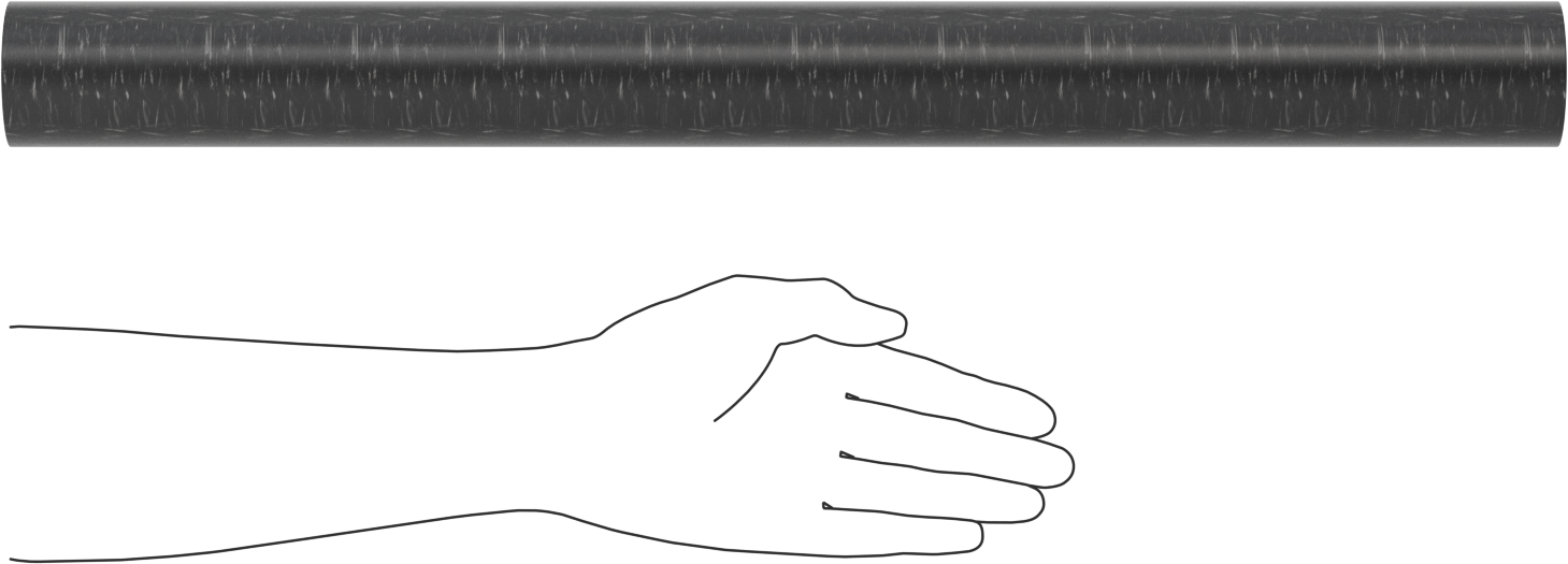 MDS Dolgulu, İşlenmesi Kolay Döküm Naylon Boru, Aşınmaya Dayanıklı, 1/2" Duvar Kalınlığı, 2-1/4" OD, 1-1/4" ID, 2 Ayak Uzunluk