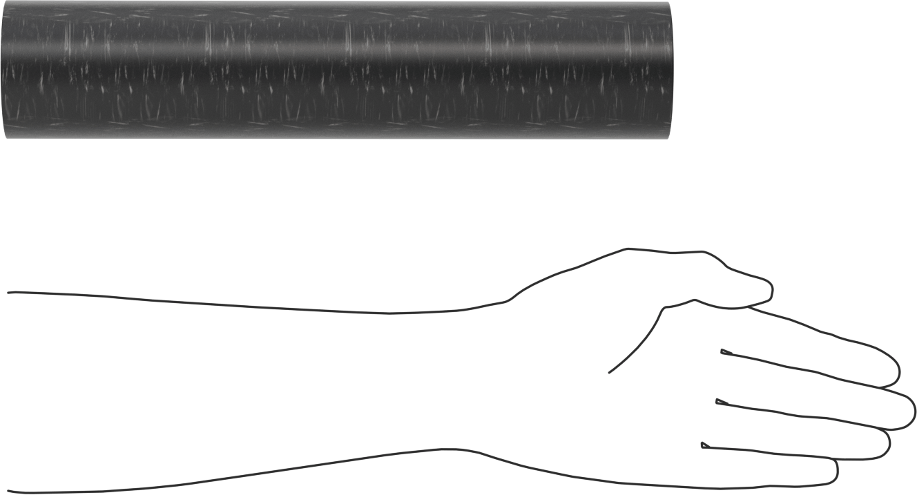 MDS Dolgulu, İşlenmesi Kolay Döküm Naylon Boru, Aşınmaya Dayanıklı, 1/2" Duvar Kalınlığı, 2-1/2" OD, 1-1/2" ID, 1 Ayak Uzunluğunda