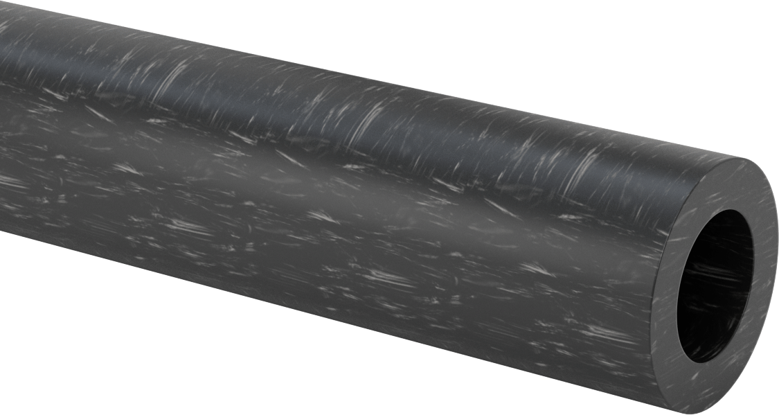 MDS Dolgulu, İşlenmesi Kolay Döküm Naylon Boru, Aşınmaya Dayanıklı, 1/2" Duvar Kalınlığı, 2-1/2" OD, 1-1/2" ID, 1 Ayak Uzunluğunda