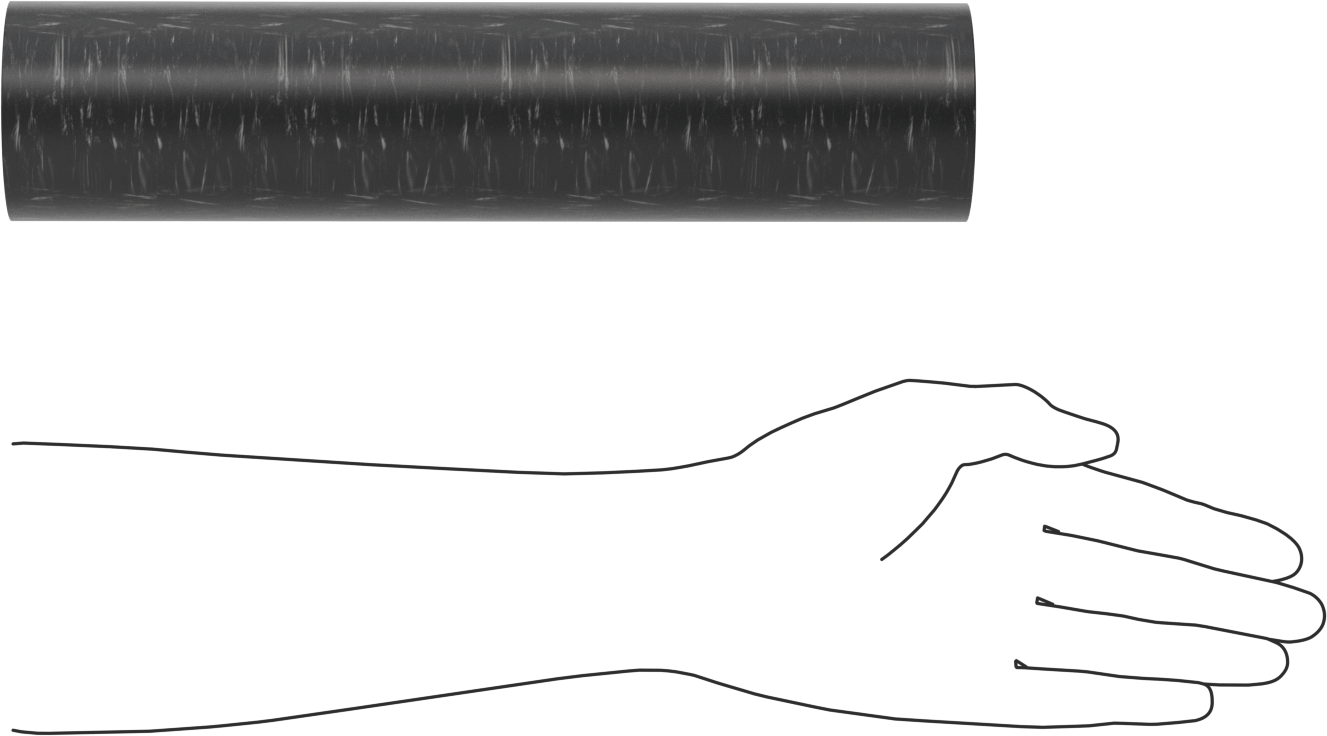 MDS Dolgulu, İşlenmesi Kolay Döküm Naylon Boru, Aşınmaya Dayanıklı, 1/2" Duvar Kalınlığı, 2-3/4" OD, 1-3/4" ID, 1 Ayak Uzunluğunda