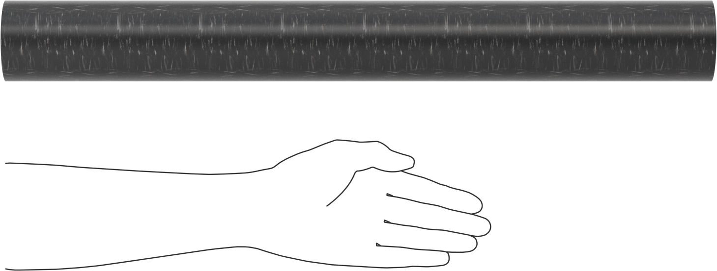 MDS Dolgulu, İşlenmesi Kolay Döküm Naylon Boru, Aşınmaya Dayanıklı, 1/2" Duvar Kalınlığı, 2-3/4" OD, 1-3/4" ID, 2 Ayak Uzunluk