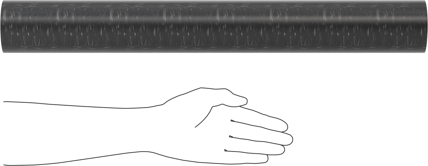 MDS Dolgulu, İşlenmesi Kolay Döküm Naylon Boru, Aşınmaya Dayanıklı, 1/2" Duvar Kalınlığı, 3" OD, 2" ID, 2 Ayak Uzunluk