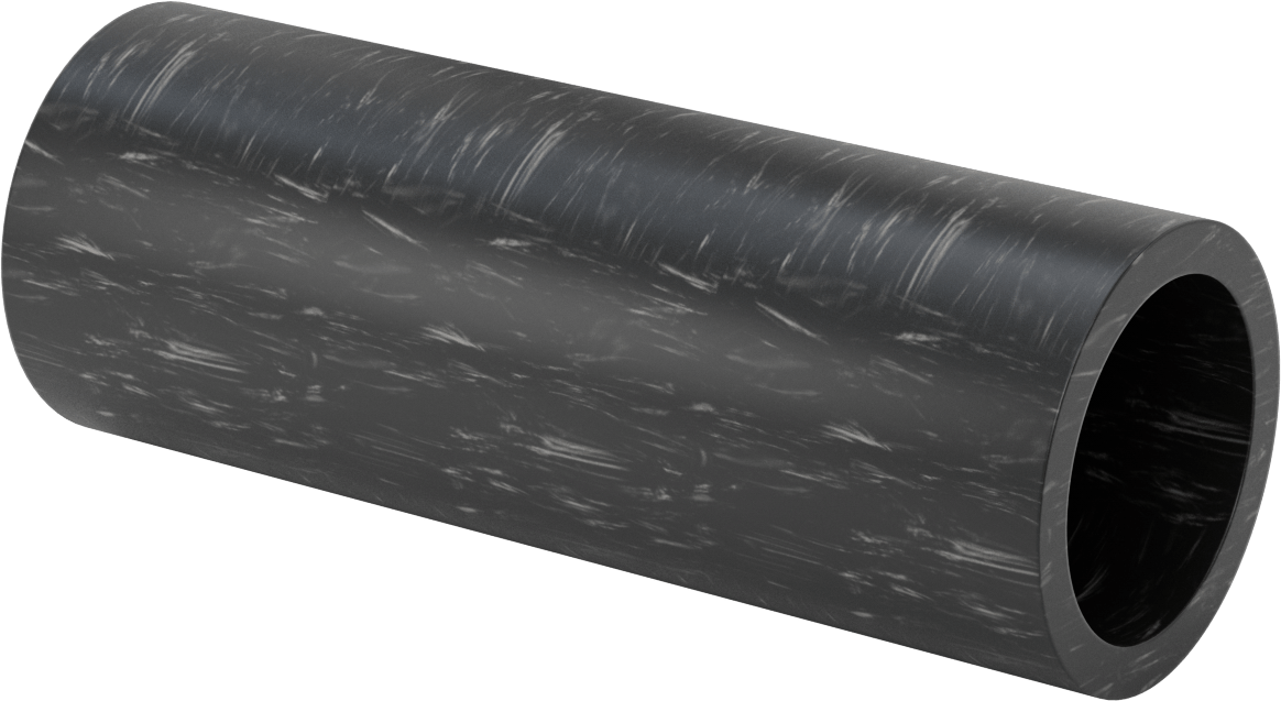 MDS Dolgulu, İşlenmesi Kolay Döküm Naylon Boru, Aşınmaya Dayanıklı, 1/2" Duvar Kalınlığı, 4-1/2" OD, 3-1/2" ID, 1 Ayak Uzunluğunda