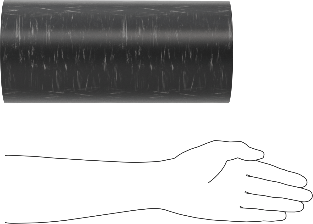 MDS Dolgulu, İşlenmesi Kolay Döküm Naylon Boru, Aşınmaya Dayanıklı, 1/2" Duvar Kalınlığı, 5-1/2" OD, 4-1/2" ID, 1 Ayak Uzunluğunda