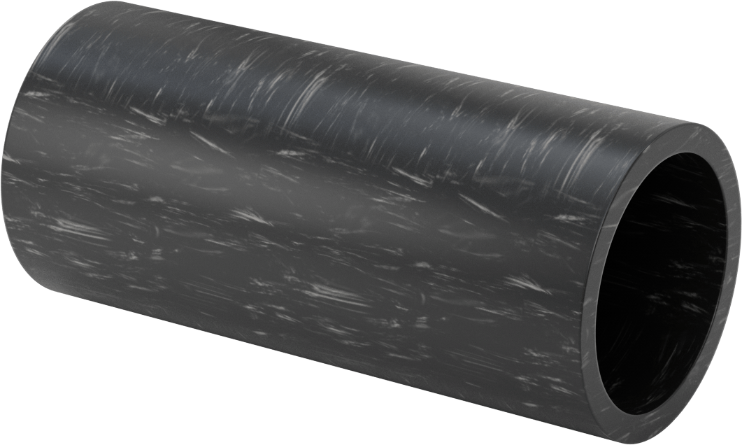 MDS Dolgulu, İşlenmesi Kolay Döküm Naylon Boru, Aşınmaya Dayanıklı, 1/2" Duvar Kalınlığı, 5-1/2" OD, 4-1/2" ID, 1 Ayak Uzunluğunda