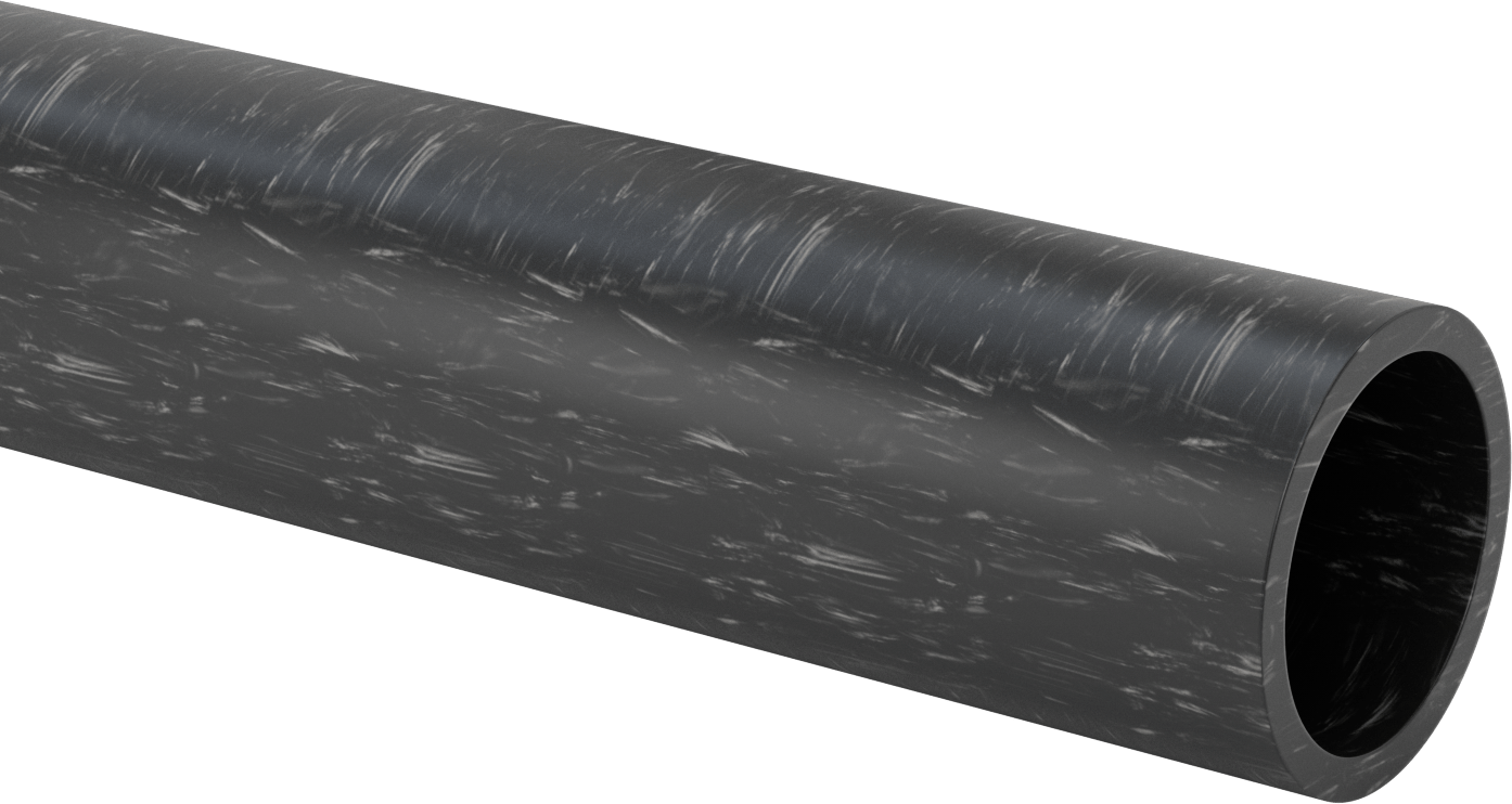 MDS Dolgulu, İşlenmesi Kolay Döküm Naylon Boru, Aşınmaya Dayanıklı, 1/2" Duvar Kalınlığı, 5-1/2" OD, 4-1/2" ID, 2 Ayak Uzunluk