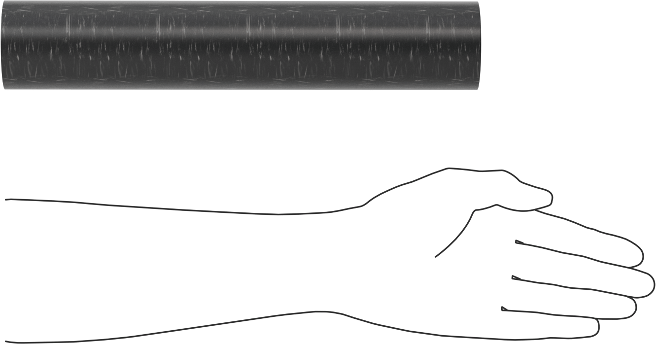 MDS Dolgulu, İşlenmesi Kolay Döküm Naylon Boru, Aşınmaya Dayanıklı, 5/8" Duvar Kalınlığı, 2-1/4" OD, 1" ID, 1 Ayak Uzunluğunda