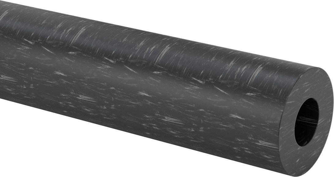 MDS Dolgulu, İşlenmesi Kolay Döküm Naylon Boru, Aşınmaya Dayanıklı, 5/8" Duvar Kalınlığı, 2-1/4" OD, 1" ID, 2 Ayak Uzunluk