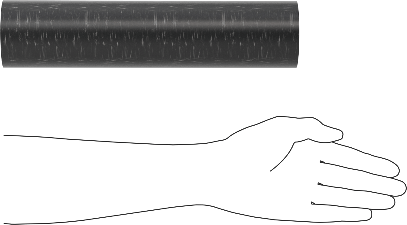 MDS Dolgulu, İşlenmesi Kolay Döküm Naylon Boru, Aşınmaya Dayanıklı, 5/8" Duvar Kalınlığı, 2-3/4" OD, 1-1/2" ID, 1 Ayak Uzunluğunda