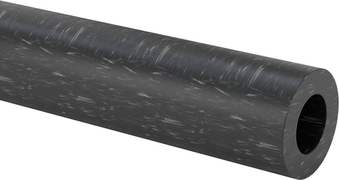 MDS Dolgulu, İşlenmesi Kolay Döküm Naylon Boru, Aşınmaya Dayanıklı, 5/8" Duvar Kalınlığı, 2-3/4" OD, 1-1/2" ID, 2 Ayak Uzunluk