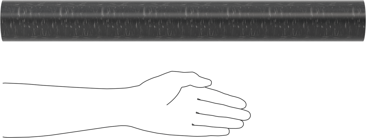 MDS Dolgulu, İşlenmesi Kolay Döküm Naylon Boru, Aşınmaya Dayanıklı, 5/8" Duvar Kalınlığı, 2-3/4" OD, 1-1/2" ID, 2 Ayak Uzunluk