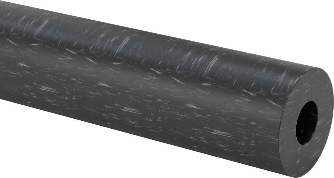 MDS Dolgulu, İşlenmesi Kolay Döküm Naylon Boru, Aşınmaya Dayanıklı, 3/4" Duvar Kalınlığı, 2-1/2" OD, 1" ID, 2 Ayak Uzunluk