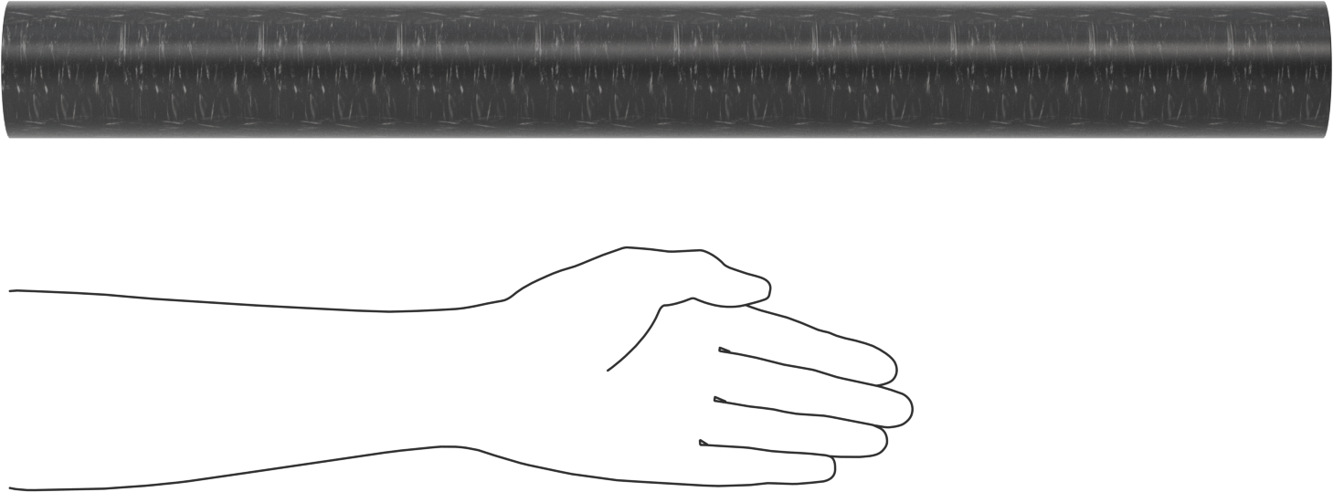 MDS Dolgulu, İşlenmesi Kolay Döküm Naylon Boru, Aşınmaya Dayanıklı, 3/4" Duvar Kalınlığı, 2-1/2" OD, 1" ID, 2 Ayak Uzunluk