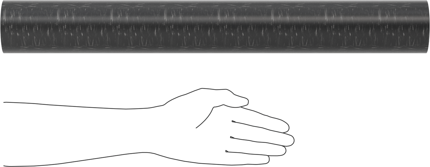 MDS Dolgulu, İşlenmesi Kolay Döküm Naylon Boru, Aşınmaya Dayanıklı, 3/4" Duvar Kalınlığı, 3" OD, 1-1/2" ID, 2 Ayak Uzunluk