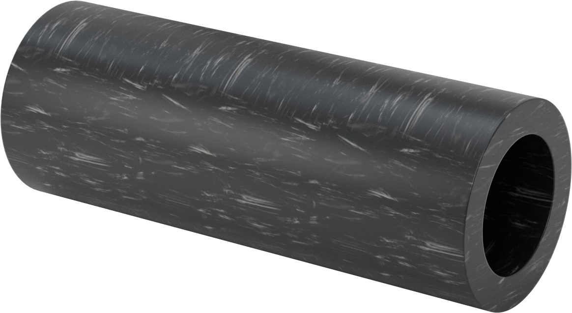MDS Dolgulu, İşlenmesi Kolay Döküm Naylon Boru, Aşınmaya Dayanıklı, 3/4" Duvar Kalınlığı, 4-1/2" OD, 3" ID, 1 Ayak Uzunluğunda