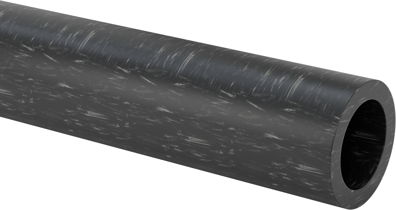 MDS Dolgulu, İşlenmesi Kolay Döküm Naylon Boru, Aşınmaya Dayanıklı, 3/4" Duvar Kalınlığı, 5" OD, 3-1/2" ID, 2 Ayak Uzunluk