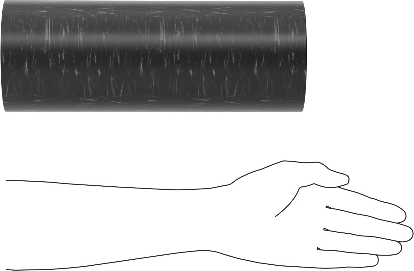 MDS Dolgulu, İşlenmesi Kolay Döküm Naylon Boru, Aşınmaya Dayanıklı, 1" Duvar Kalınlığı, 4-1/2" OD, 2-1/2" ID, 1 Ayak Uzunluğunda