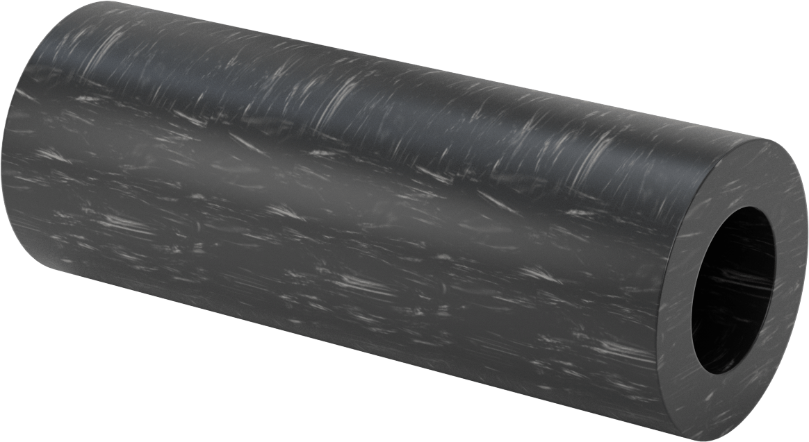 MDS Dolgulu, İşlenmesi Kolay Döküm Naylon Boru, Aşınmaya Dayanıklı, 1" Duvar Kalınlığı, 4-1/2" OD, 2-1/2" ID, 1 Ayak Uzunluğunda