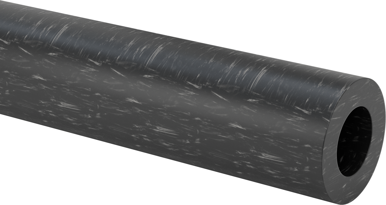 MDS Dolgulu, İşlenmesi Kolay Döküm Naylon Boru, Aşınmaya Dayanıklı, 1" Duvar Kalınlığı, 4-1/2" OD, 2-1/2" ID, 2 Ayak Uzunluk