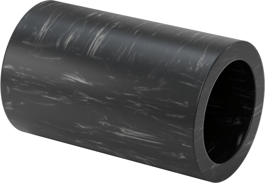 MDS Dolgulu, İşlenmesi Kolay Döküm Naylon Boru, Aşınmaya Dayanıklı, 1" Duvar Kalınlığı, 7-1/2" OD, 5-1/2" ID, 1 Ayak Uzunluğunda