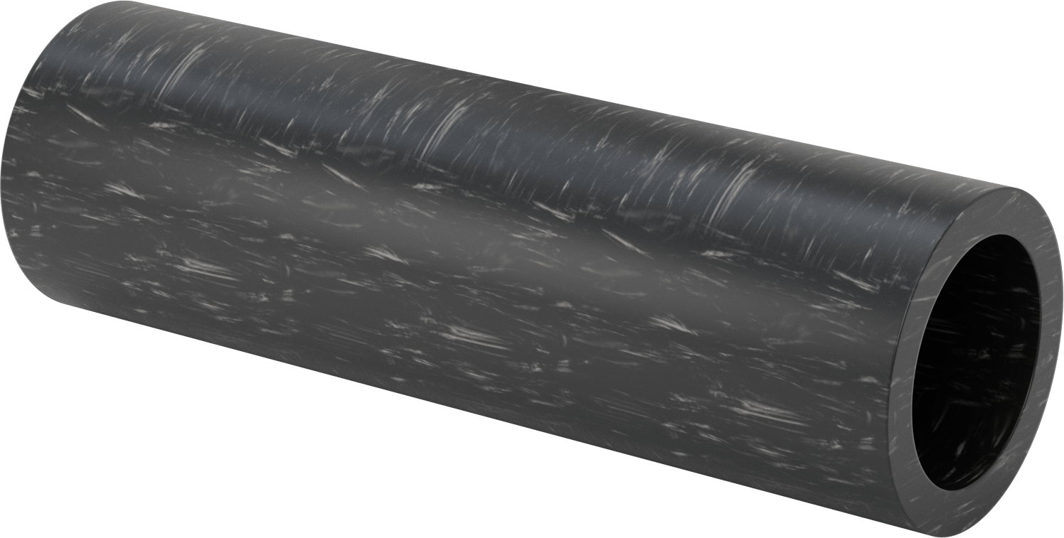 MDS Dolgulu, İşlenmesi Kolay Döküm Naylon Boru, Aşınmaya Dayanıklı, 1" Duvar Kalınlığı, 7-1/2" OD, 5-1/2" ID, 2 Ayak Uzunluk