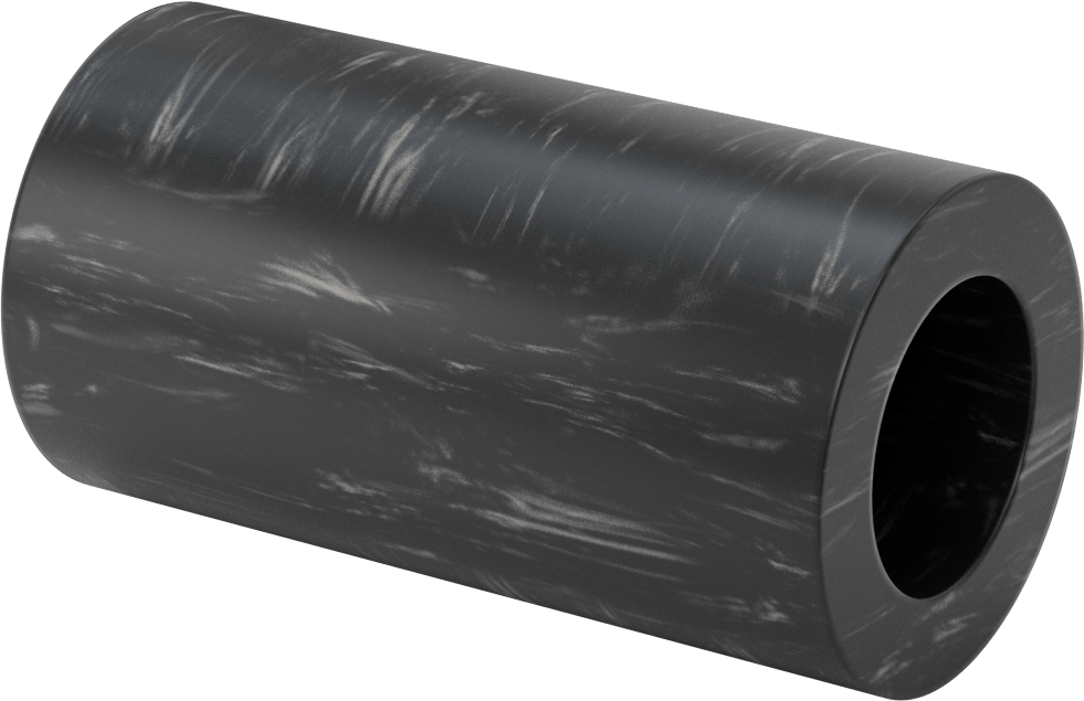 MDS Dolgulu, İşlenmesi Kolay Döküm Naylon Boru, Aşınmaya Dayanıklı, 1-1/4" Duvar Kalınlığı, 6-1/2" OD, 4" ID, 1 Ayak Uzunluğunda