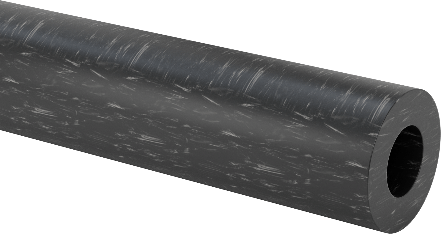 MDS Dolgulu, İşlenmesi Kolay Döküm Naylon Boru, Aşınmaya Dayanıklı, 1-1/2" Duvar Kalınlığı, 6" OD, 3" ID, 2 Ayak Uzunluk