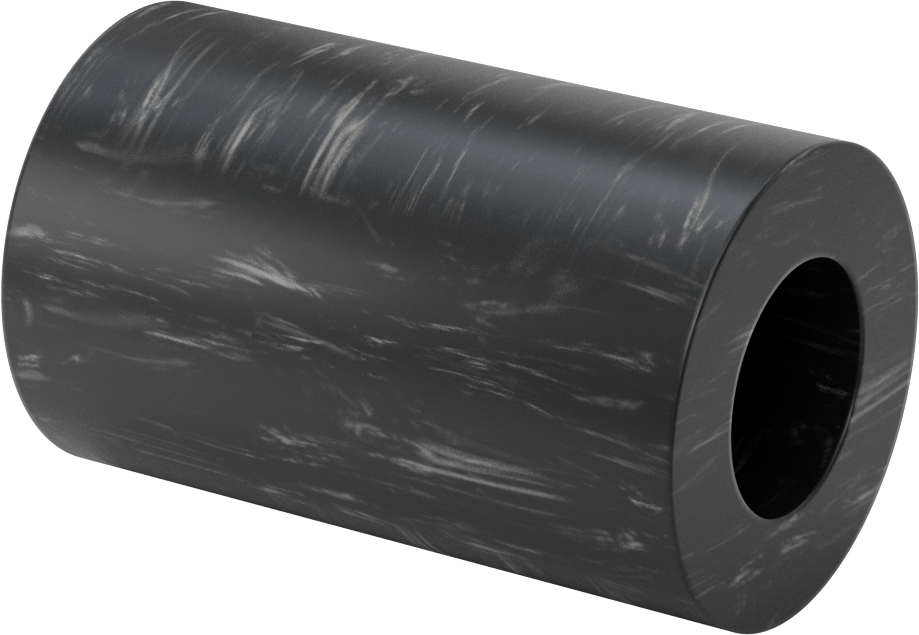 MDS Dolgulu, İşlenmesi Kolay Döküm Naylon Boru, Aşınmaya Dayanıklı, 1-3/4" Duvar Kalınlığı, 7-1/2" OD, 4" ID, 1 Ayak Uzunluğunda