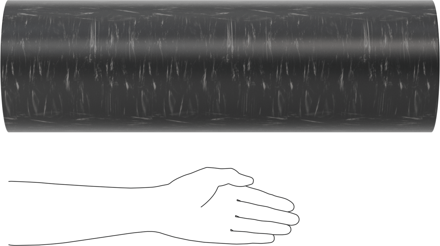 MDS Dolgulu, İşlenmesi Kolay Döküm Naylon Boru, Aşınmaya Dayanıklı, 1-3/4" Duvar Kalınlığı, 7-1/2" OD, 4" ID, 2 Ayak Uzunluk