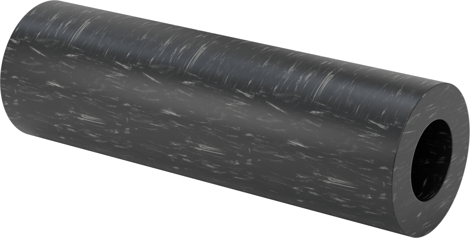 MDS Dolgulu, İşlenmesi Kolay Döküm Naylon Boru, Aşınmaya Dayanıklı, 1-3/4" Duvar Kalınlığı, 7-1/2" OD, 4" ID, 2 Ayak Uzunluk