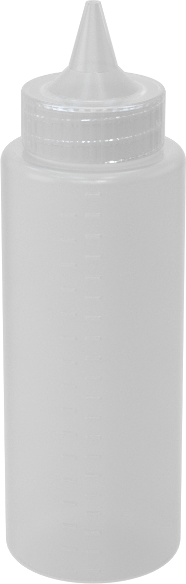 Sıkma Şişesi, Döndürerek Kapanan Nozul ile, 32 FL oz Kapasite, 10-3/8" Yükseklik