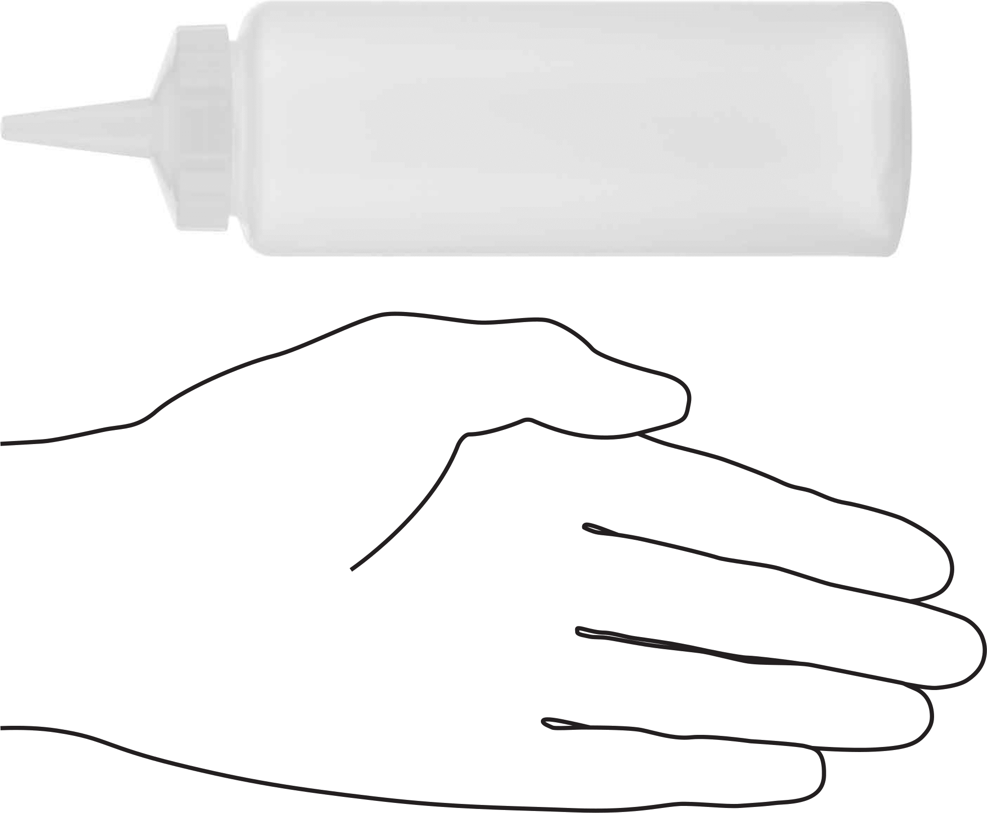 Sıkma Şişesi, 8 FL oz Kapasite, 7-1/4" Yükseklik, NSF/ANSI 2
