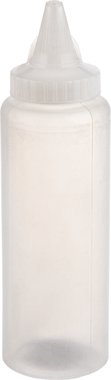 Sıkma Şişesi, Döndürerek Kapanan Nozul ile, 8 FL oz Kapasite, 7-1/4" Yükseklik