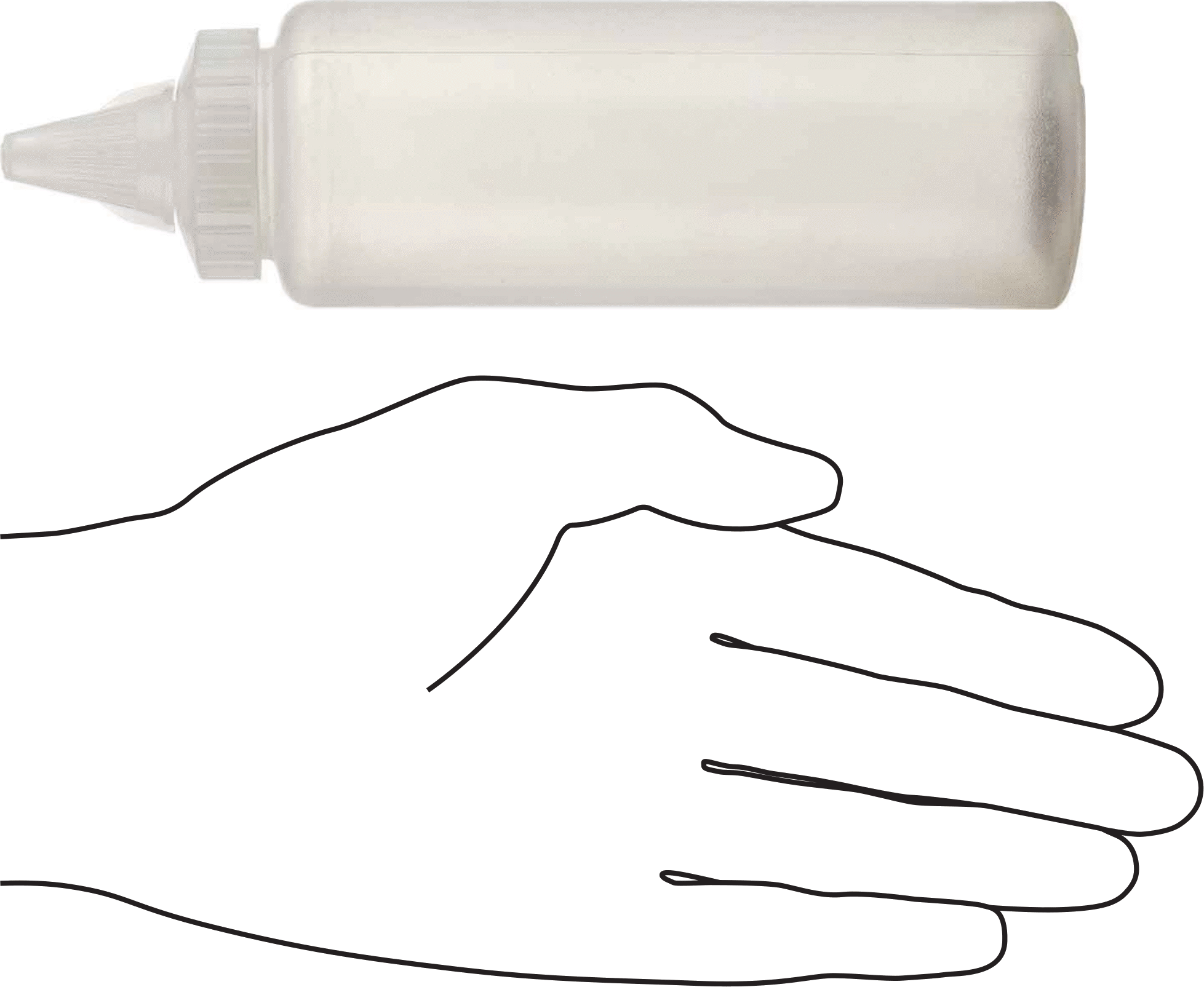 Sıkma Şişesi, Döndürerek Kapanan Nozul ile, 8 FL oz Kapasite, 7-1/4" Yükseklik